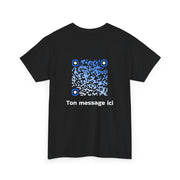 T-shirt Noir - Qr code Cascade - unisexe