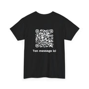 T-shirt Noir - Qr code Neige - unisexe