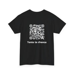 T-shirt Noir - Qr code Neige - unisexe