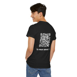 T-shirt Noir - Qr code Neige - unisexe