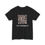 T-shirt Noir - Qr code Sable - unisexe
