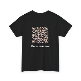 T-shirt Noir - Qr code Sable - unisexe