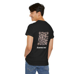 T-shirt Noir - Qr code Sable - unisexe