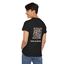 T-shirt Noir - Qr code Sable - unisexe
