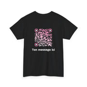 T-shirt Noir - Qr code Sakura - unisexe