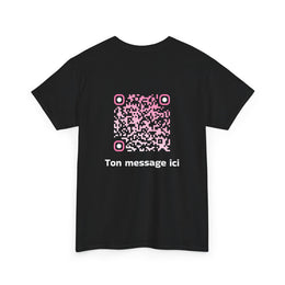 T-shirt Noir - Qr code Sakura - unisexe