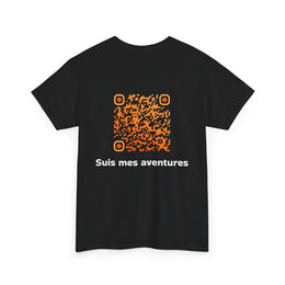 T-shirt Noir - Qr code Tigre - unisexe