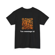 T-shirt Noir - Qr code Tigre - unisexe