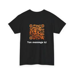 T-shirt Noir - Qr code Tigre - unisexe