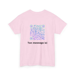 T-shirt Rose - Qr code Boréal - unisexe