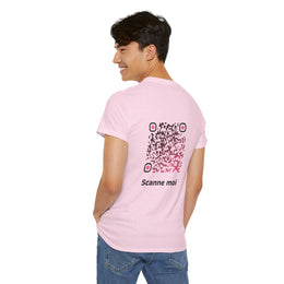 T-shirt Rose - Qr code Tentation - unisexe
