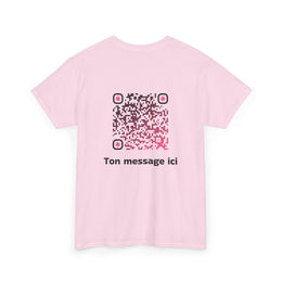 T-shirt Rose - Qr code Tentation - unisexe