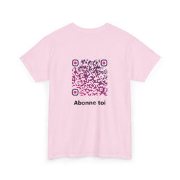 T-shirt Rose - Qr code Prune - unisexe