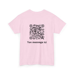 T-shirt Rose - Qr code Signature - unisexe