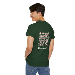 T-shirt Vert foncé - Qr code Sable - unisexe