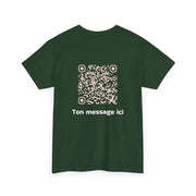 T-shirt Vert foncé - Qr code Sable - unisexe