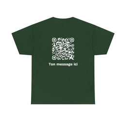 T-shirt Vert foncé - Qr code Neige - unisexe