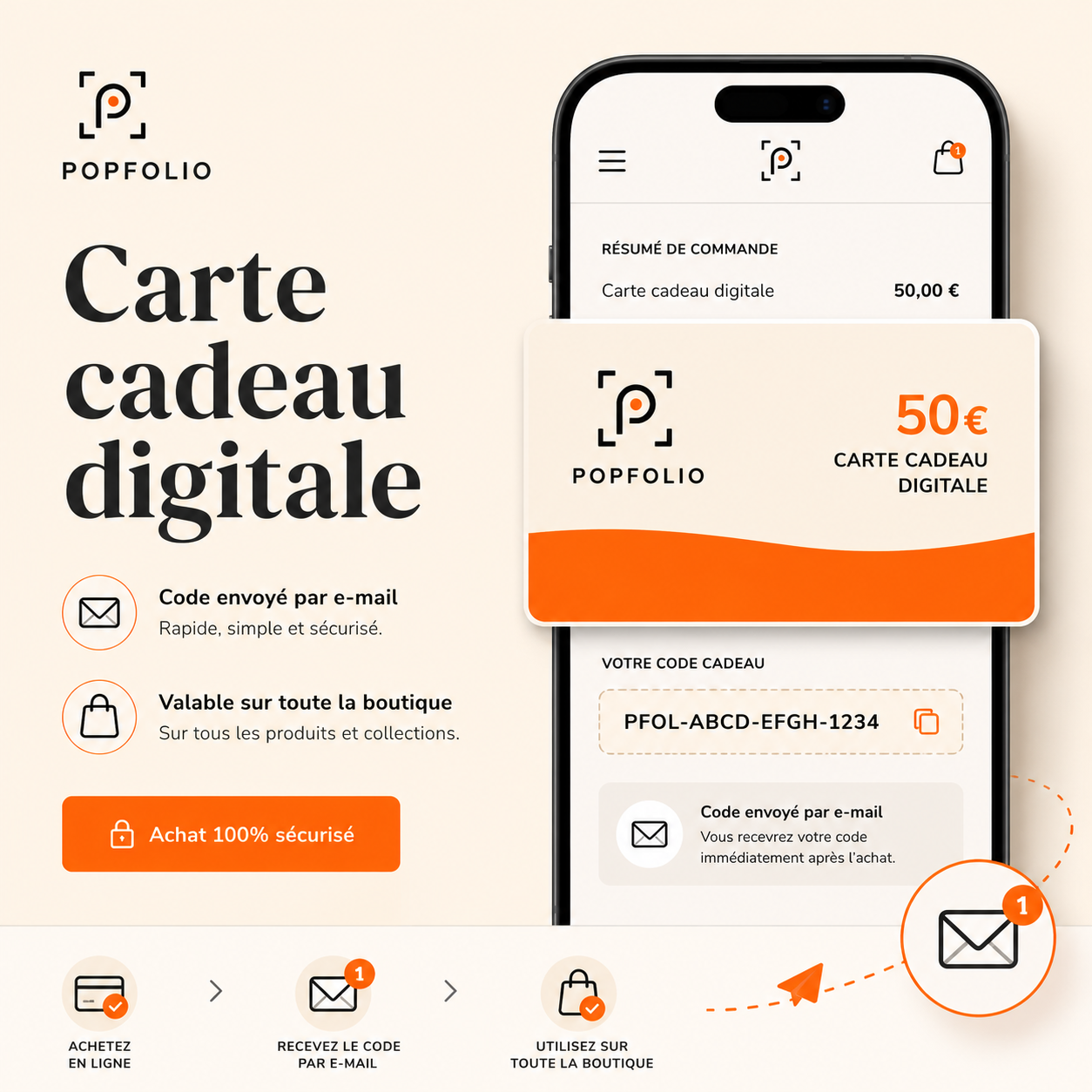 Carte cadeau Popfolio
